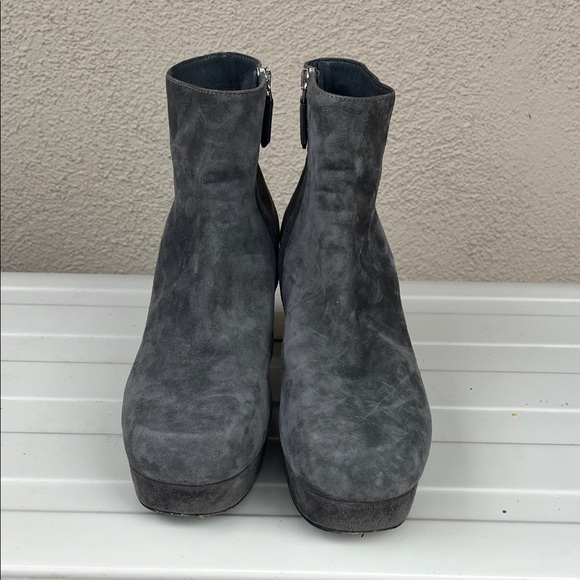 Prada Charcoal Suede Ankle Boots - Picture 1 of 6